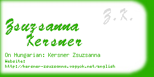 zsuzsanna kersner business card